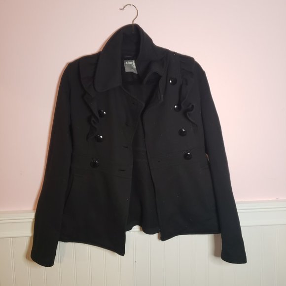 Small Black Charlotte Russe Peacoat - Picture 7 of 7